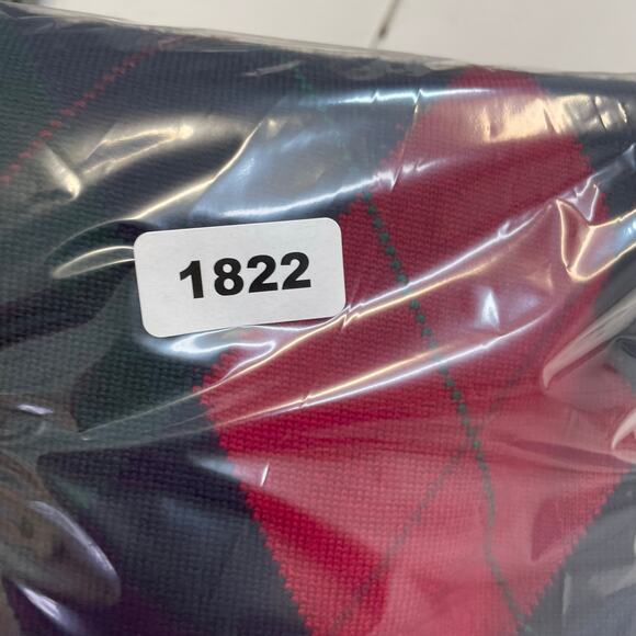 Argyle Print V-neck Men's Sweater Made in Scotland 100% Lambswool size XL Preppy - Picture 10 of 10